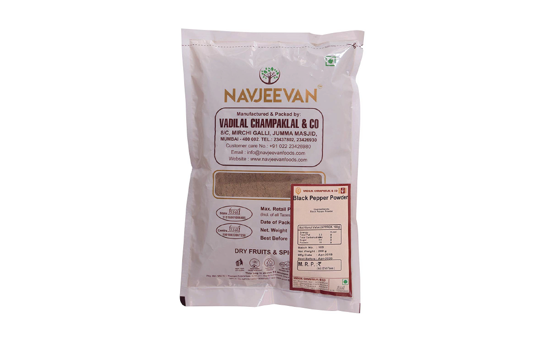 Navjeevan Black Pepper Powder    Pack  200 grams
